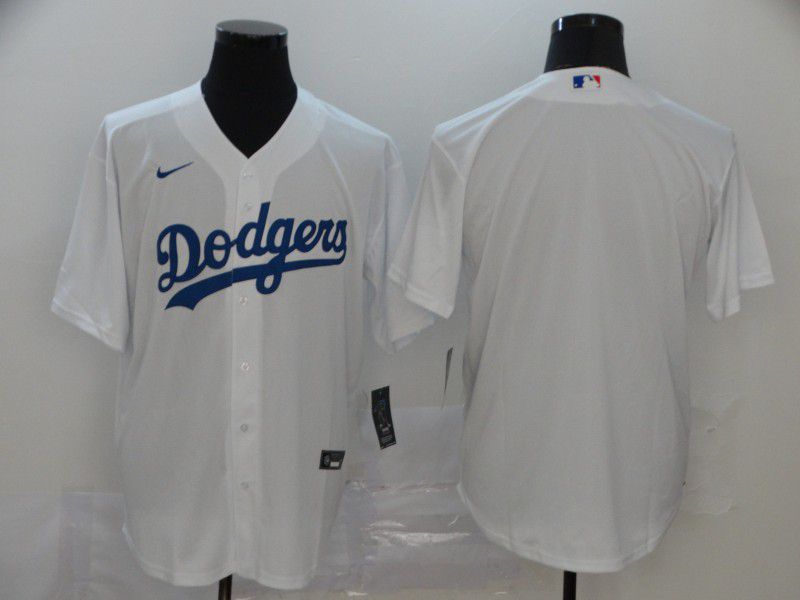 Men Los Angeles Dodgers Blank White Nike Game MLB Jerseys